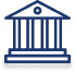 bank building blue icon